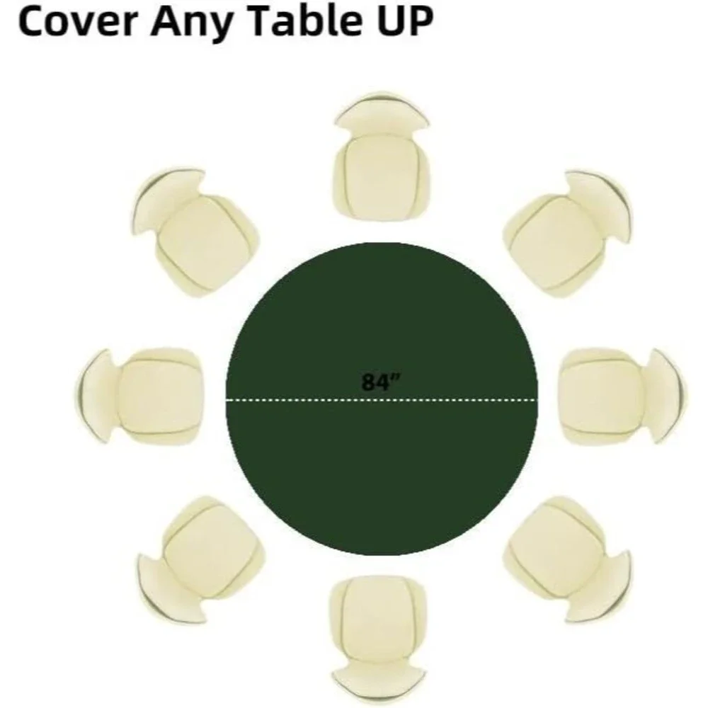 Evershine (6-Pack Heavy Duty Plastic Table Covers  - Round 84